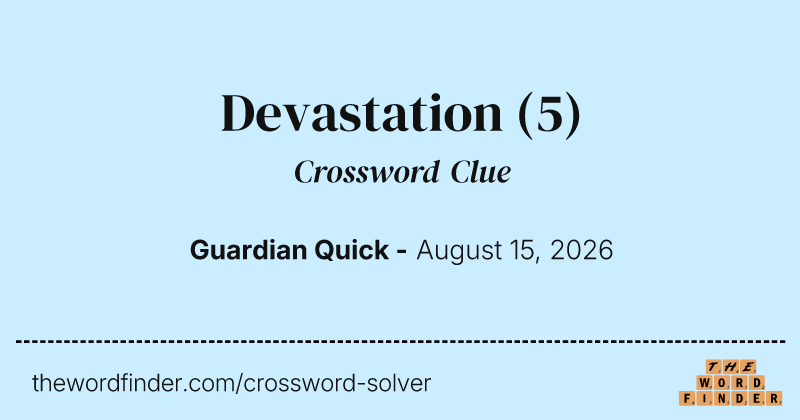 Devastation crossword clue image