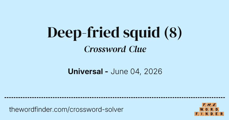 Deep-fried squid crossword clue image