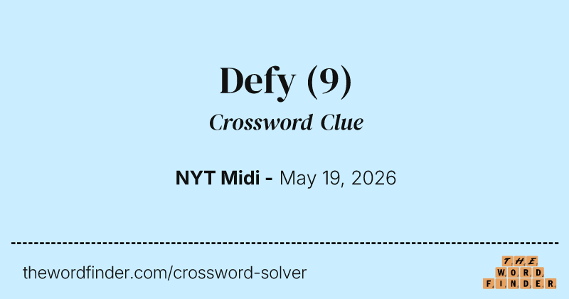 Defy crossword clue image