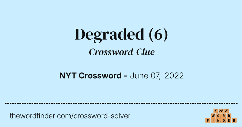 Degraded crossword clue image