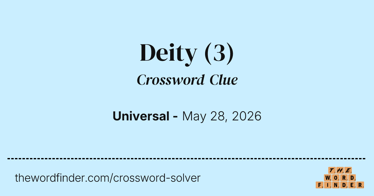 Deity — Crossword Clue