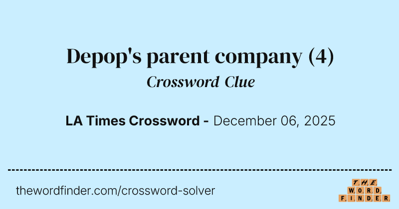 Depop's parent company crossword clue image