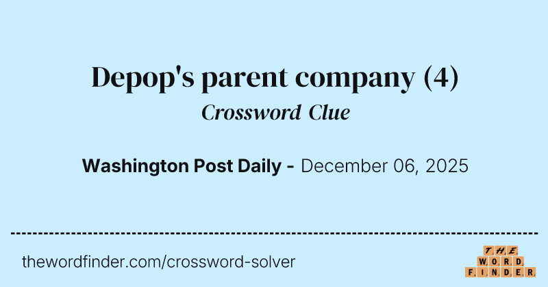 Depop's parent company crossword clue image