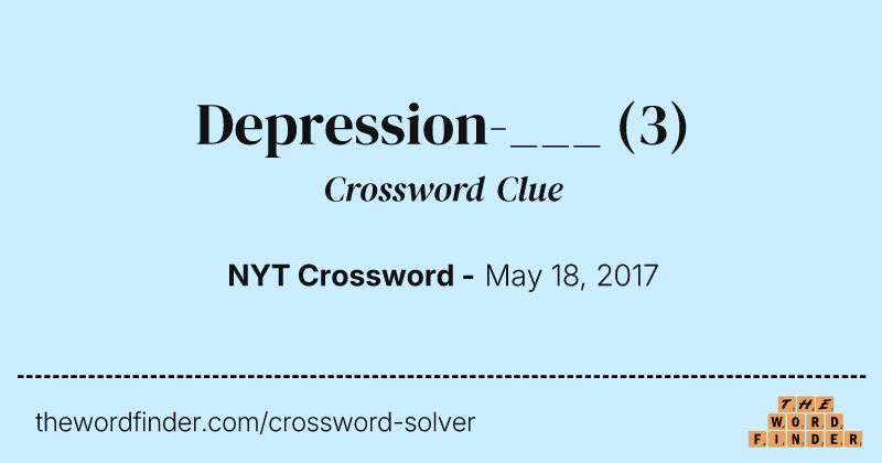 Depression-___ crossword clue image