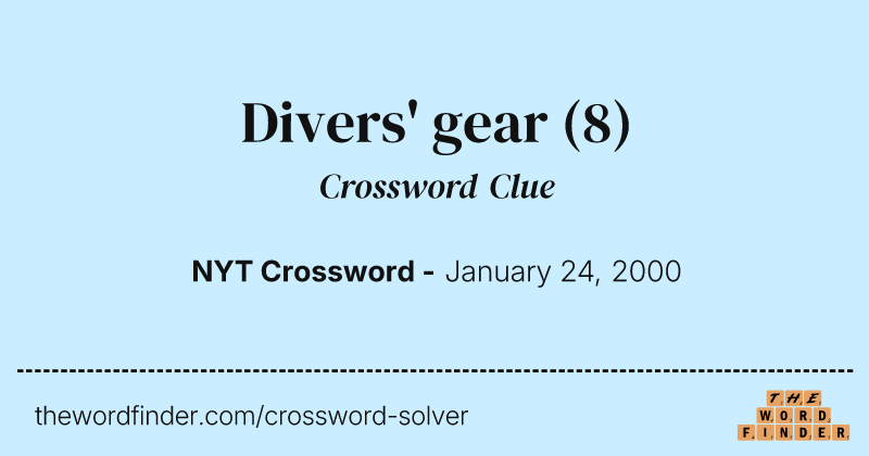 Divers' gear crossword clue image