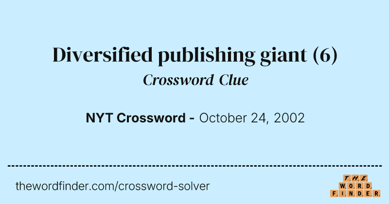 Diversified publishing giant crossword clue image