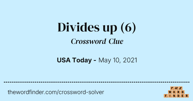 Divides up crossword clue image