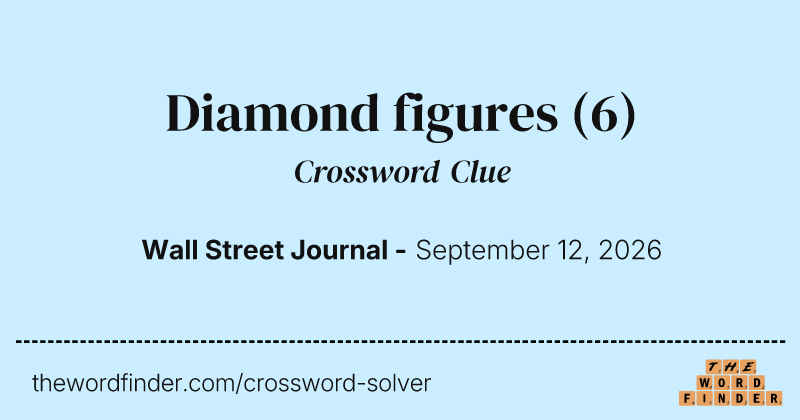 Diamond figures crossword clue image