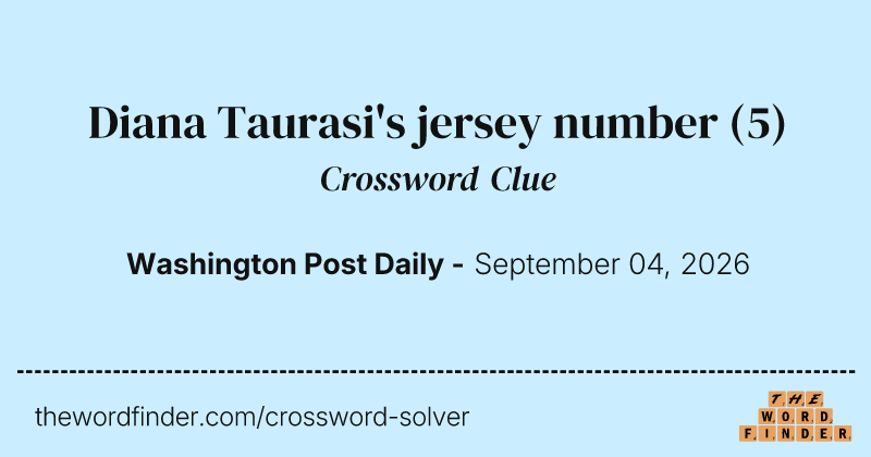 Diana Taurasi's jersey number crossword clue image