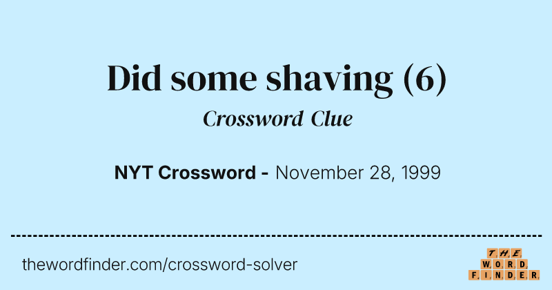 Did some shaving crossword clue image
