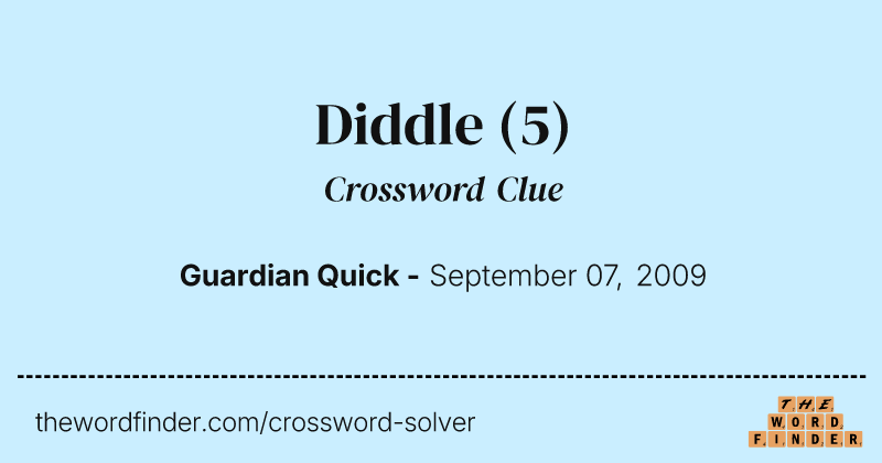 Diddle crossword clue image