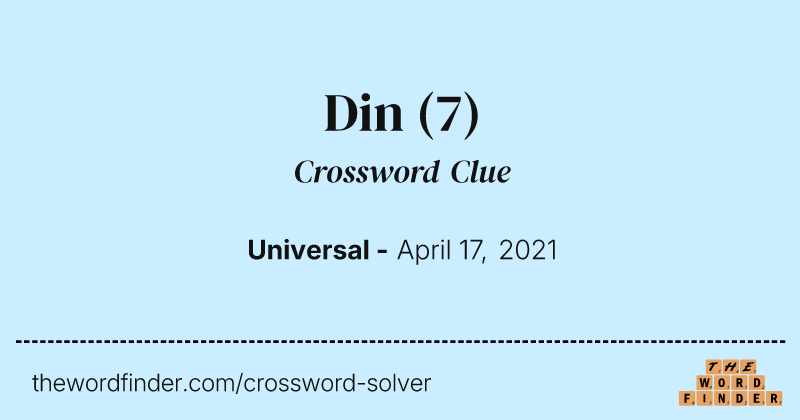 Din crossword clue image
