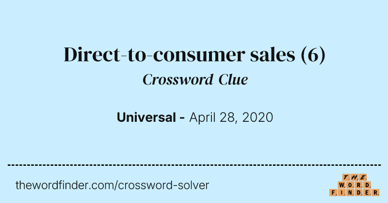 Direct-to-consumer sales crossword clue image