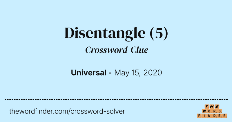 Disentangle crossword clue image