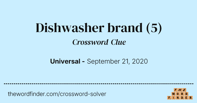 Dishwasher brand crossword clue image