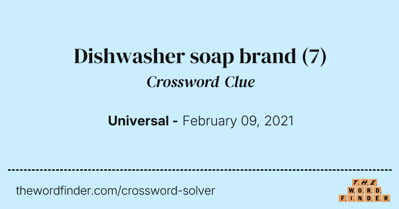 Dishwasher soap brand crossword clue image