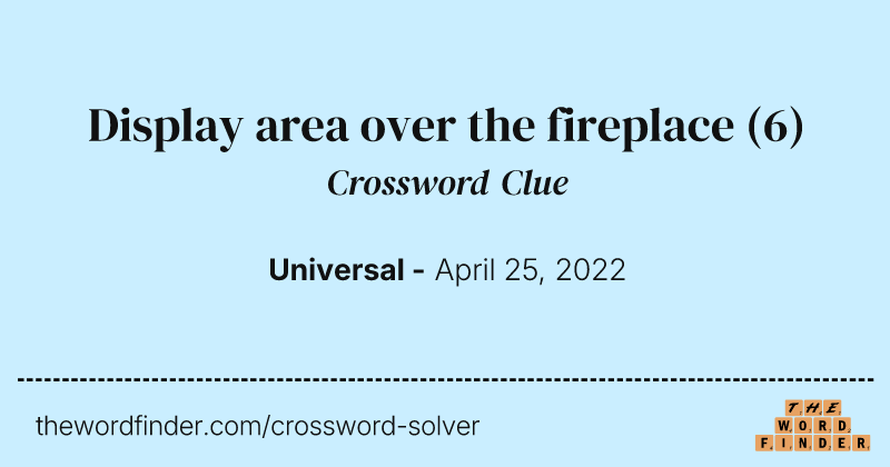 Display area over the fireplace crossword clue image