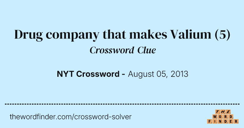Drug company that makes Valium crossword clue image