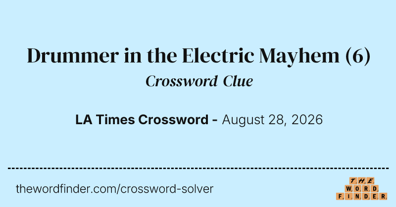 Drummer in the Electric Mayhem crossword clue image