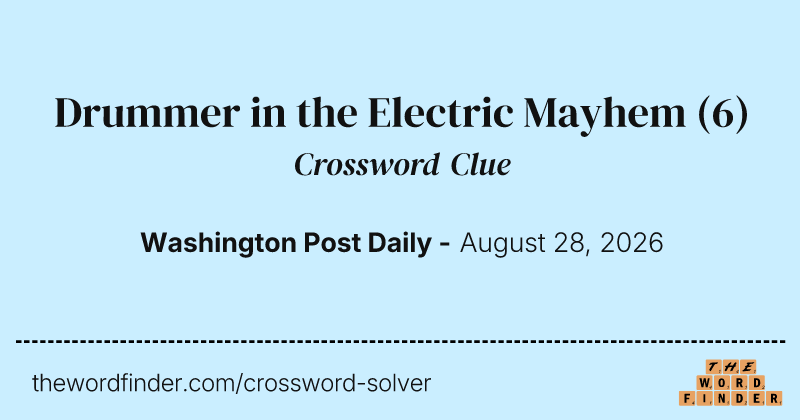 Drummer in the Electric Mayhem crossword clue image