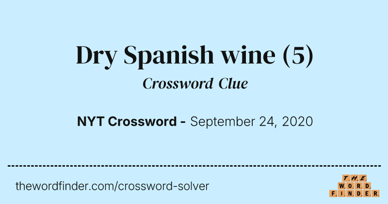 Dry Spanish wine crossword clue image