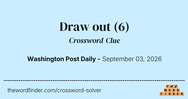 Draw out crossword clue image