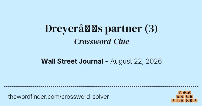 Dreyer’s partner crossword clue image