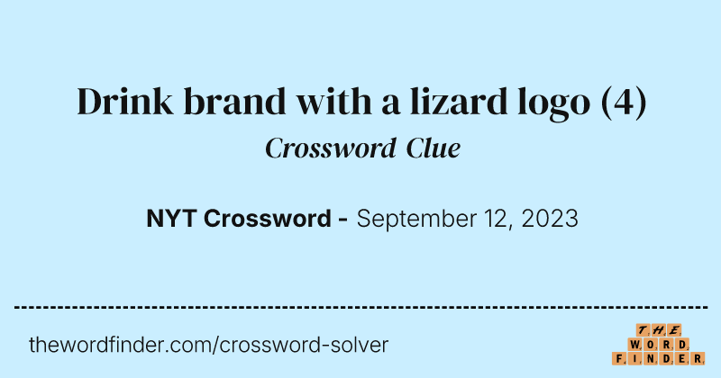 Drink brand with a lizard logo crossword clue image