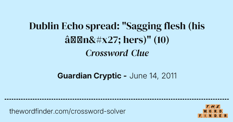 Dublin Echo spread: "Sagging flesh (his ’n' hers)" crossword clue image