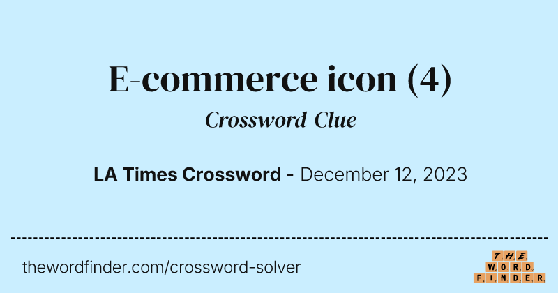 E-commerce icon crossword clue image