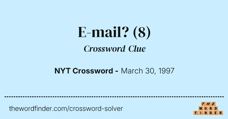 E-mail? crossword clue image