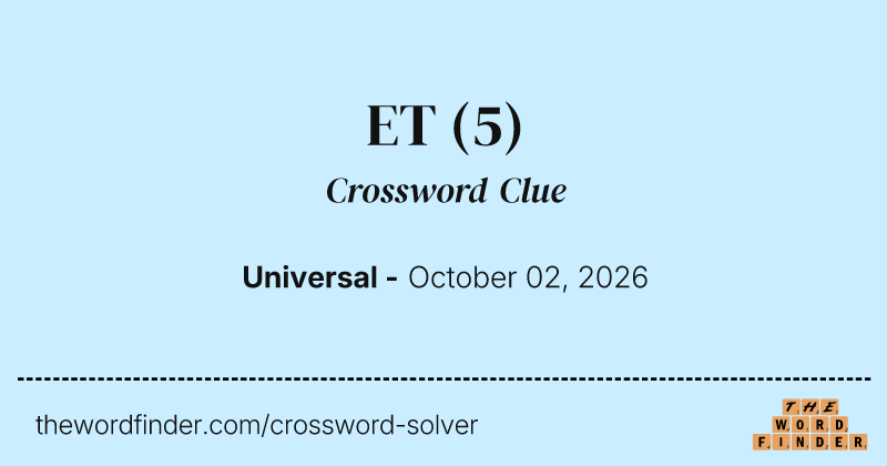 ET crossword clue image