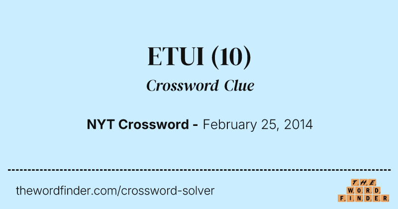 ETUI crossword clue image