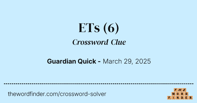 ETs crossword clue image