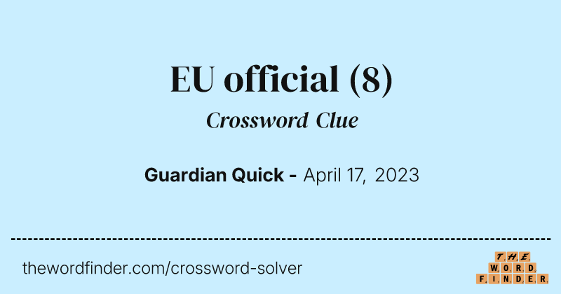 EU official crossword clue image