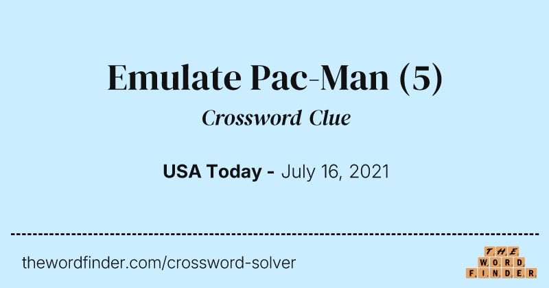 Emulate Pac-Man crossword clue image