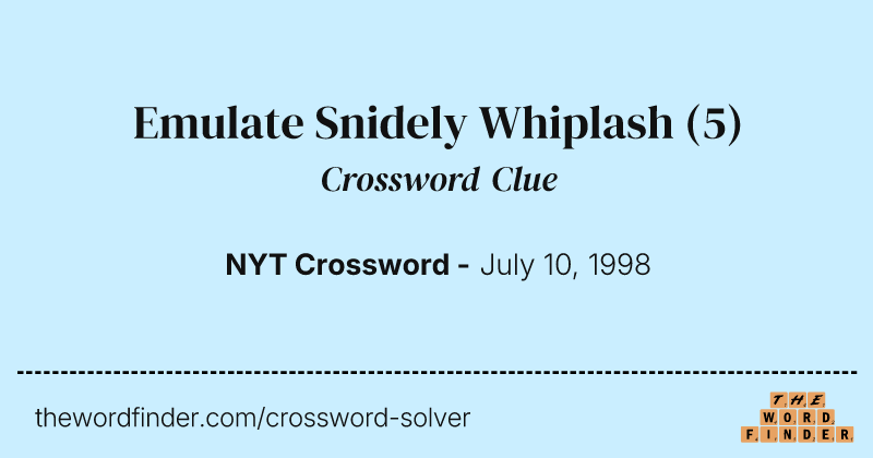 Emulate Snidely Whiplash crossword clue image