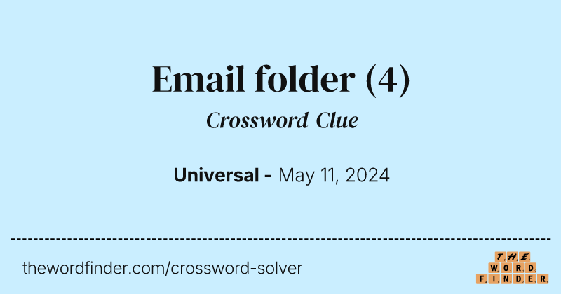 Email folder crossword clue image