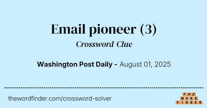 Email pioneer crossword clue image