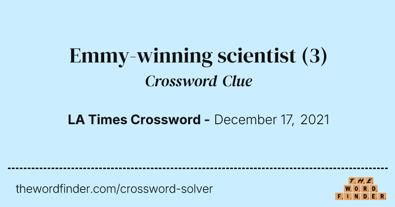 Emmy-winning scientist crossword clue image