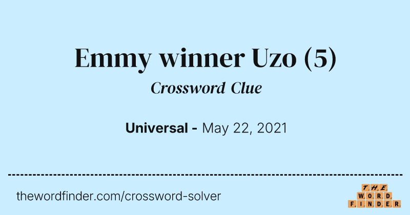 Emmy winner Uzo crossword clue image