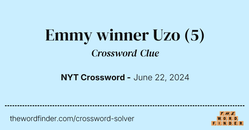 Emmy winner Uzo crossword clue image