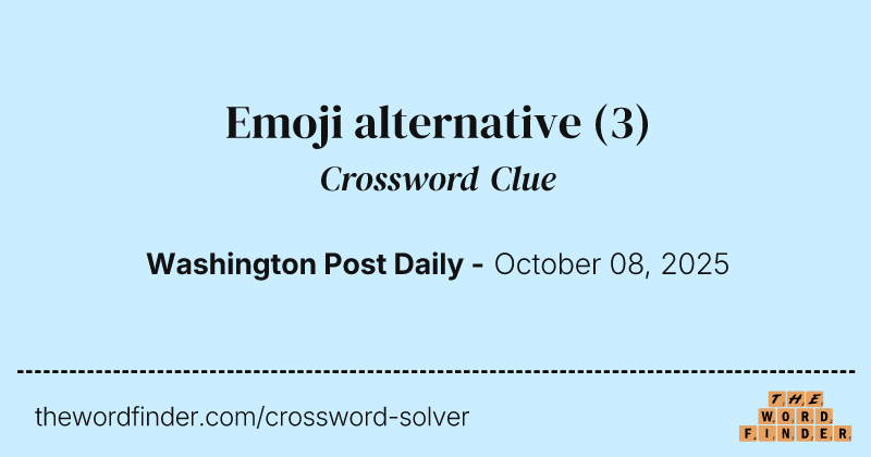 Emoji alternative crossword clue image