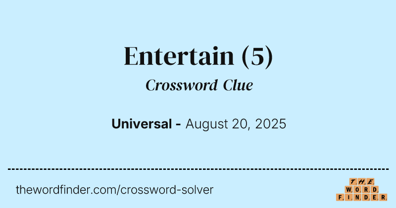 Entertain crossword clue image