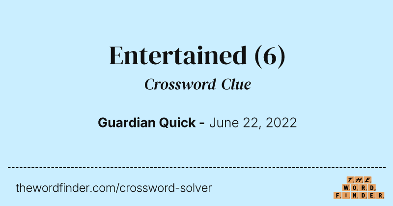 Entertained crossword clue image