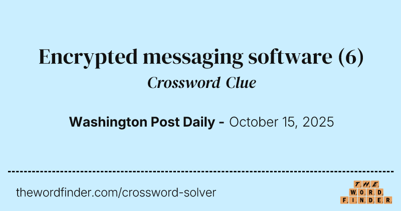 Encrypted messaging software crossword clue image