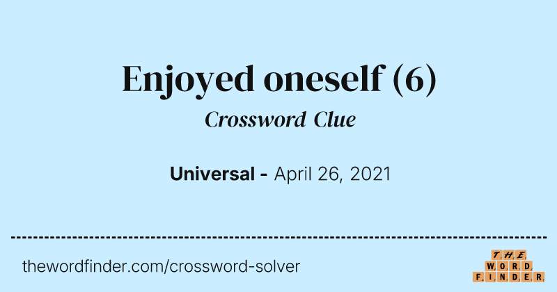 Enjoyed oneself crossword clue image