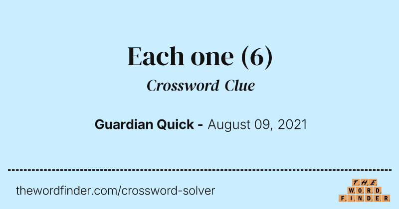 Each one crossword clue image