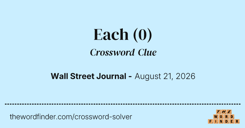 Each crossword clue image