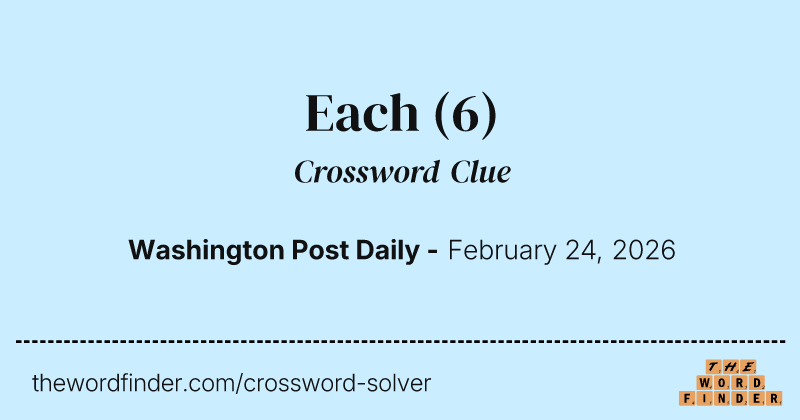 Each crossword clue image